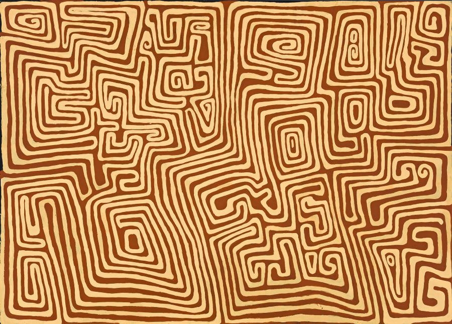Artwork by Jackie Kurltjunyintja Giles Tjapaltjarri, TINGARI, Made of synthetic polymer paint on linen