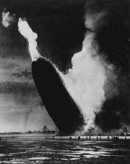 Murray Becker | Pair of photographs depicting the Hindenburg disaster ...