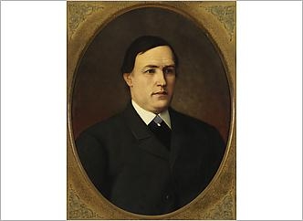 Artwork by Arvid Liljelund, Muotokuva, kauppias Axel Haglund, Made of oil on canvas