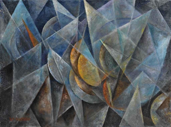 Dinamismo di forme (Forme dinamiche 16) by Roberto Marcello Baldessari, circa 1915