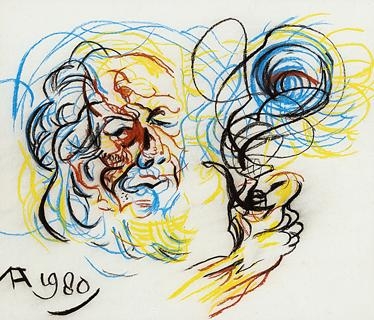 Affandi | Self Portrait with Pipe (1980) | MutualArt