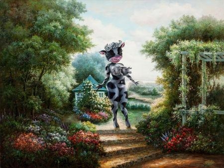 Cowgirl in the Garden by Ron English, 2001