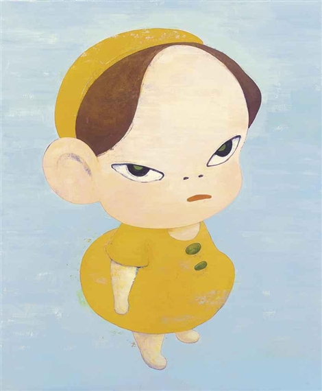 Yellow in Blue by Yoshitomo Nara, 1994