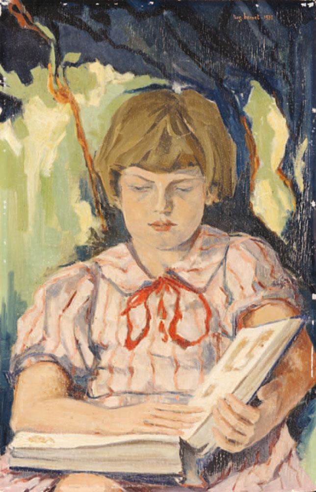 Portrait de la fille de l'artiste Lison dans les années 30