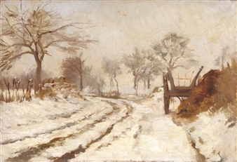 Paysage de neige - Suzanne Aufray Genestoux