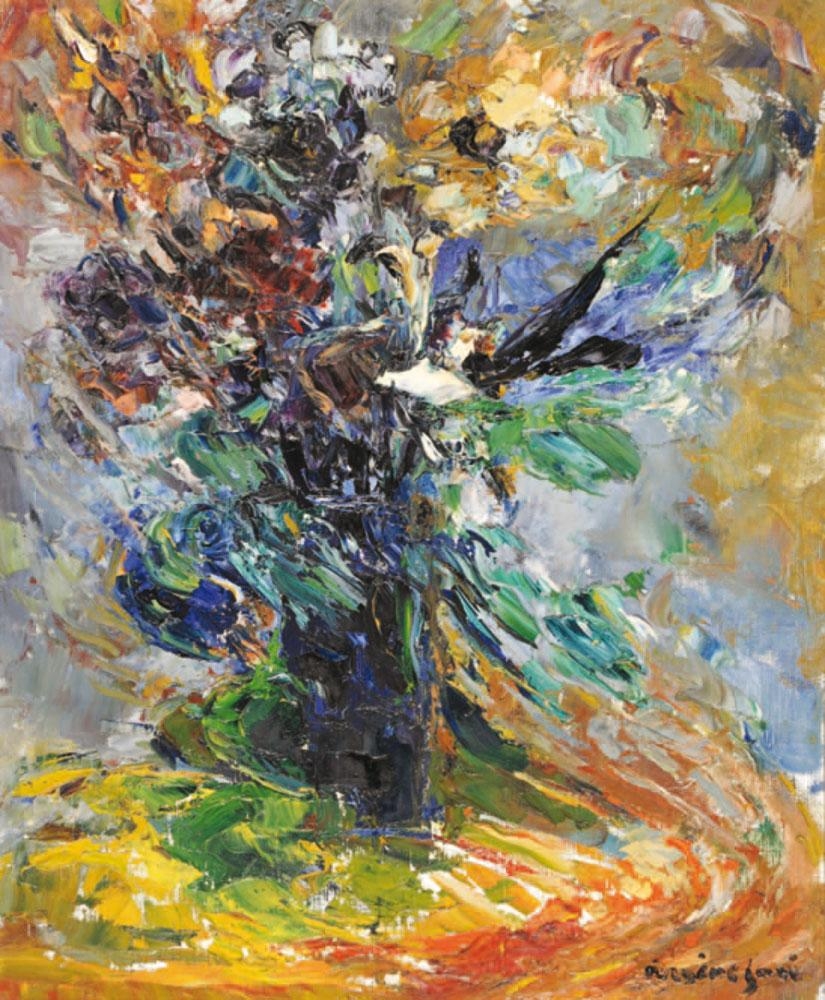 Artwork by Arsène Sari, Bouquet de fleurs, Made of Oil on canvas