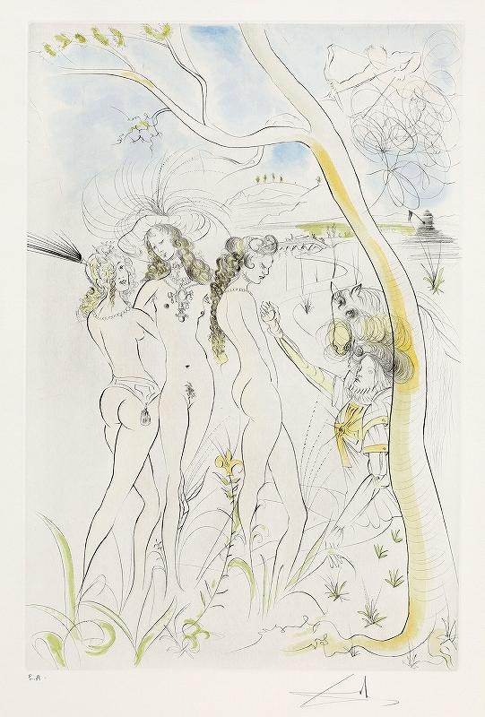 The Judgment of Paris, from 'Mythological Suite' (Michler & Lopsinger 485) by Salvador Dalí, 1971
