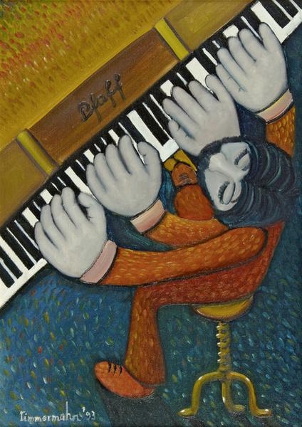 Klavierspieler by Peter Timmermahn, 1993