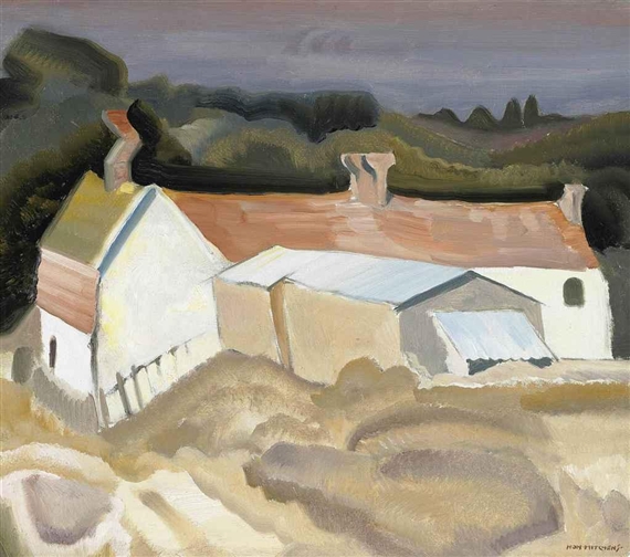 Sussex Cottages by Ivon Hitchens, circa 1936