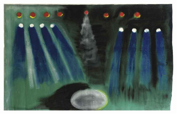 Schilderende vulkaan by Leon A. Adriaans, 1988