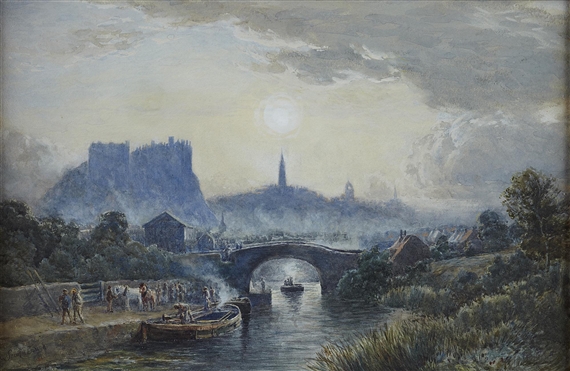 Sam Bough | EDINBURGH CASTLE, EVENING | MutualArt