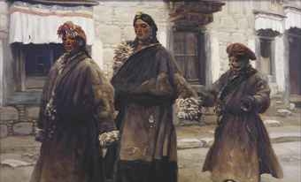 Tibetan Village by Chen Danqing, 1986