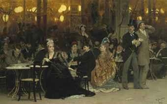 A Parisian Café - Ilya Repin