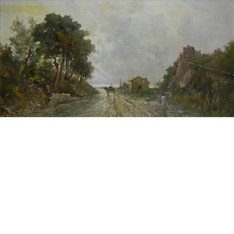 Traveler Along a Country Road - Guste Lovati