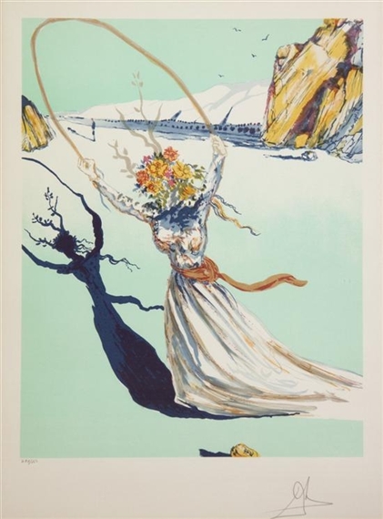 Salvador Dalí   Female Figure with Head of Flowers   MutualArt