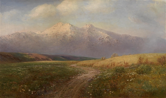 Mountain Landscape by Georgii Zakharovitch Bashindzhagian, 1911
