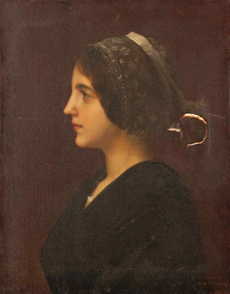 Jean Benner Sr. Portrait de jeune femme MutualArt