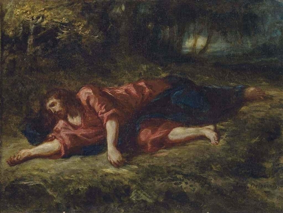 The Agony in the garden by Eugène Delacroix, circa 1849