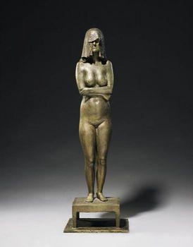 Artwork by Kurt Wolf von Borries, Stehende mit Tuch, Made of Nickel silver