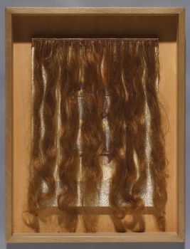 Hair collage by Jiří Kolář, 1982