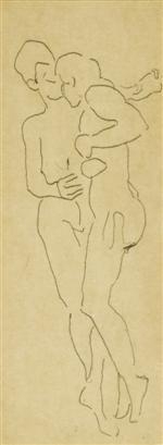 Study for "Die Liebe" by Ferdinand Hodler