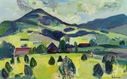 Artwork by Carl Walter Liner, The mountains Fähnern and Kamor, Made of Oil on canvas