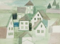 View of a village by Johannes Itten