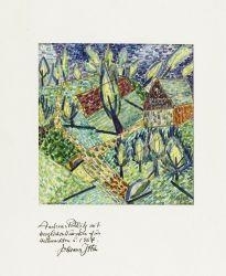 Landscape of fields by Johannes Itten