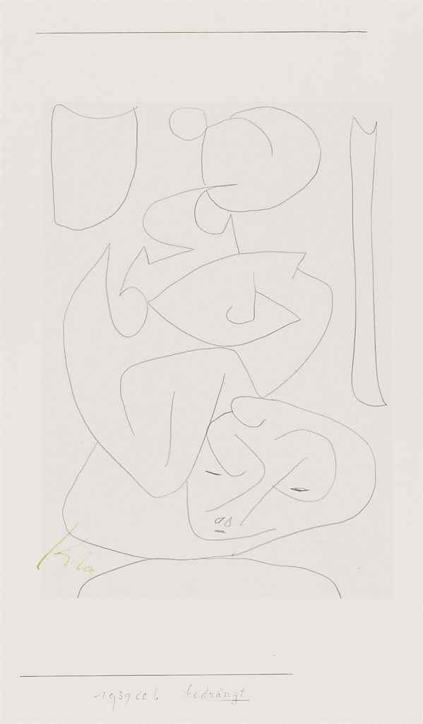Bedrängt by Paul Klee, 1939