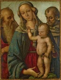 Vierge à l'Enfant avec saint Jérôme et saint Francis - Rocco Zoppo