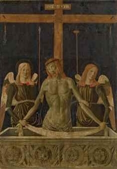 Le Christ au tombeau soutenu par deux anges - Maestro Esiguo