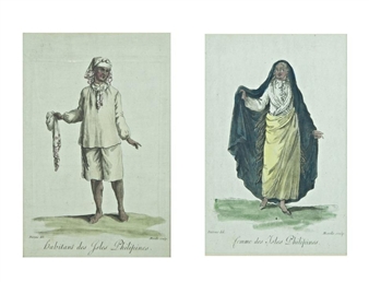 Two works: Habitant des isles Philipines; Femme des isles Philipines - Sylvain Marechal
