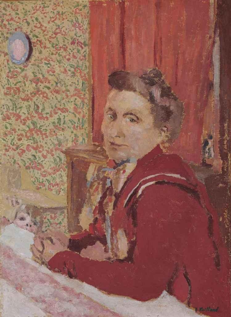 Madame Roussel en peignoir brun rouge by Édouard Vuillard, circa 1901