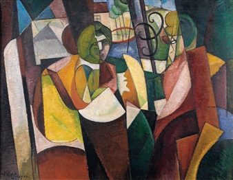 La mère et la soeur d'Albert Gleizes by Albert Gleizes, 1914