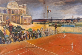 Partie de tennis sur la plage - Alexis Paul Arapoff