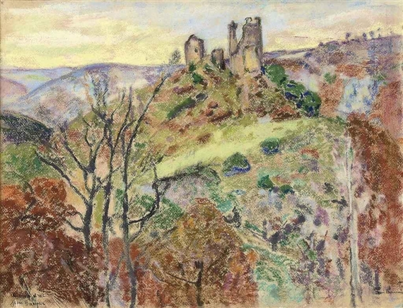 Les ruines du château de Crozant by Armand Guillaumin, Circa 1910