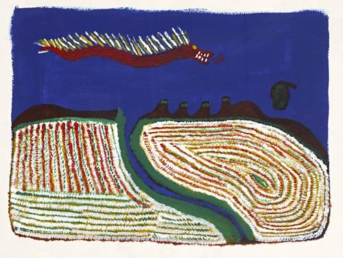 Ginger Riley Munduwalawala | Bulukbun the Serpent | MutualArt