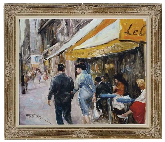 Pal Fried Strolling Down A Parisian Street MutualArt