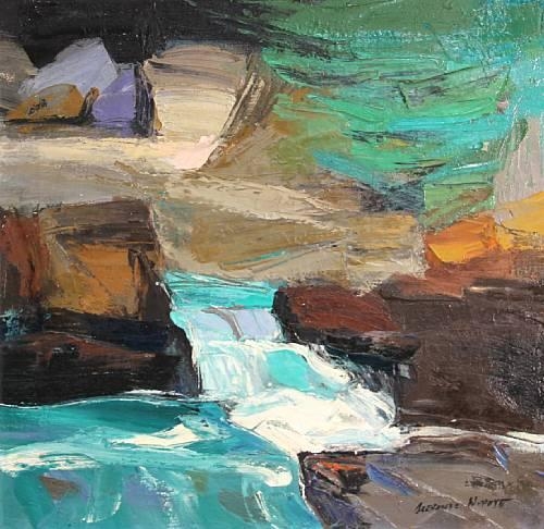 Artwork by Alexander Nepote, Kern River cascade, Made of Oil on canvas