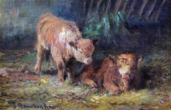 Twin calves by Joseph Denovan Adam