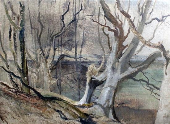 Study for 'Winter Beeches, Poynings' by Charles Neil Knight