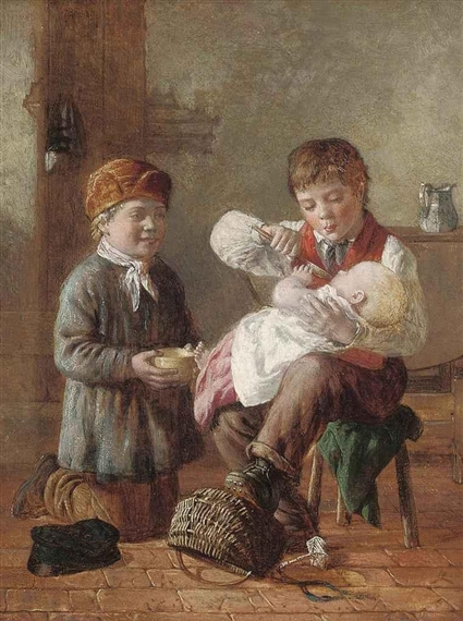 Mother's out by William Hemsley, 1870