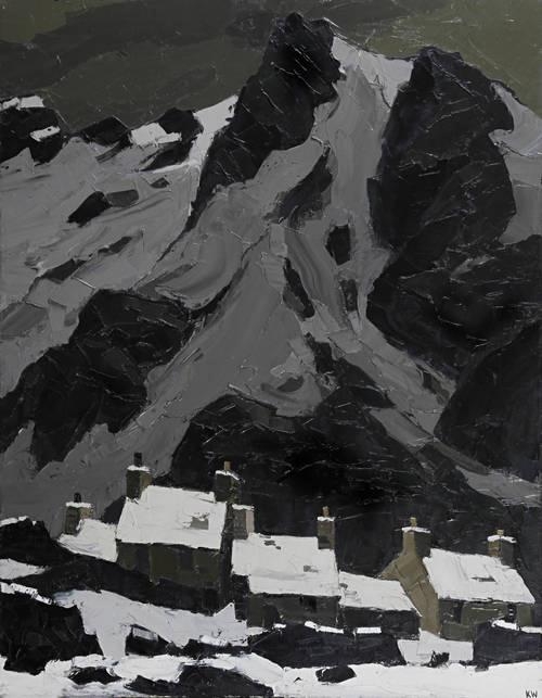 "Snow at Gwastadnant" by Kyffin Williams, 1969