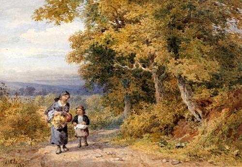 'The Gleaners' by John Henry Mole, 1880