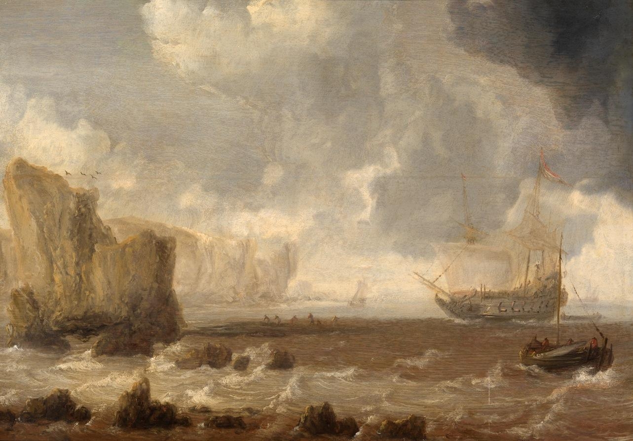 Artwork by Bonaventura Peeters I, A Dutch Battleship, Made of Oil on panel