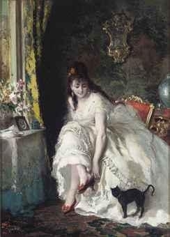In the boudoir by Lucius Rossi, 1869