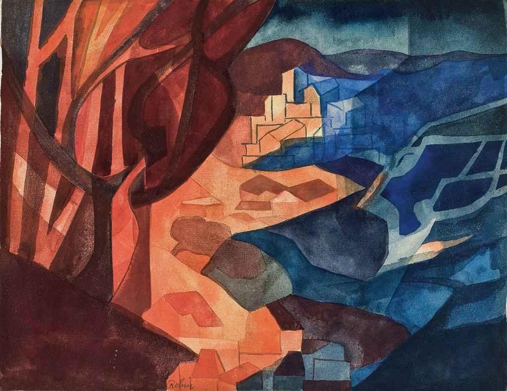 Artwork by Gabriel Robin, Le Village, Made of Oil on canvas