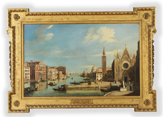 THE GRAND CANAL, LOOKING EAST FROM THE CARITA TOWARDS THE BACINO by Canaletto