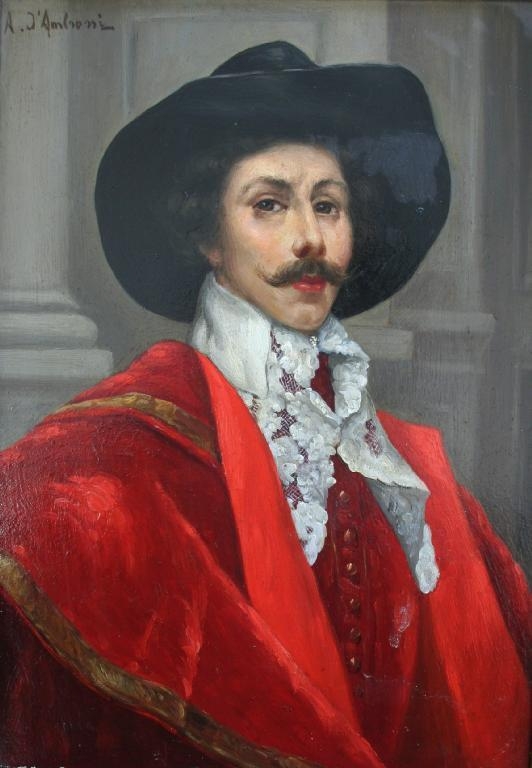 Artwork by A. D’ambrossi, A CAVALIER, Made of Oil on panel