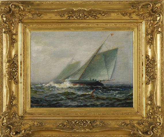 A schooner race by James Gale Tyler
